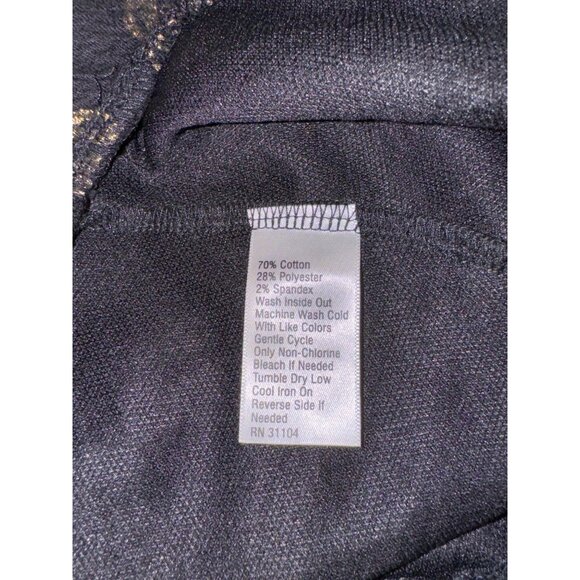 Kaari Blue Womens XS Brocade Skirt Gold Patterned Black Cotton Polyester Blend - Picture 4 of 9